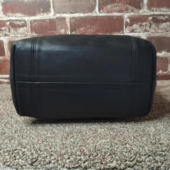 Coach Waverly 4133 Vintage Tote Handbag Black Glovetanned Leather - Picture 5 of 9